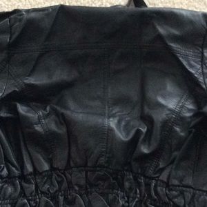 Black leather jacket